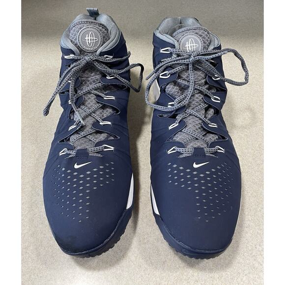 Nike Huarache Lacrosse Shoes Blue/White 684699-010 Mens Size 14.5 Sports Sneaker - Picture 2 of 13